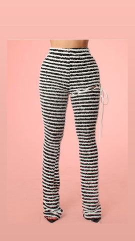 Zebra striped pants