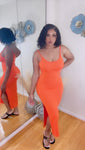 Simply Put Maxi dress (orange/royal blue)