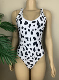 cow print one piece swimsuit